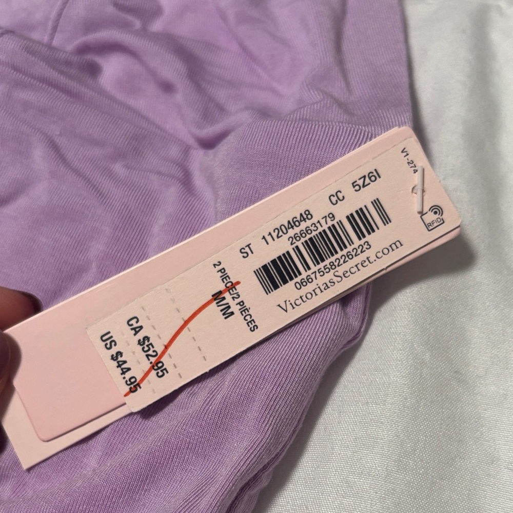 Victoria's Secret Lavender Striped Pajama Set - Picture 4 of 5